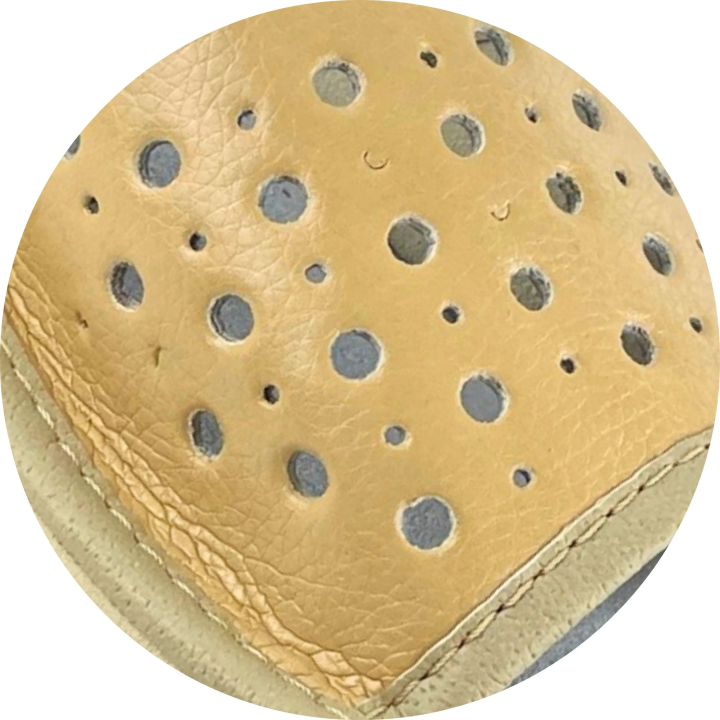 Kapcie damskie na lato, skórzane pantofle damskie beżowe- numer 433