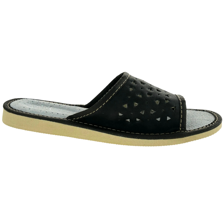 Szare kapcie domowe damskie Laczki pantofle kobiece domowe - numer 464