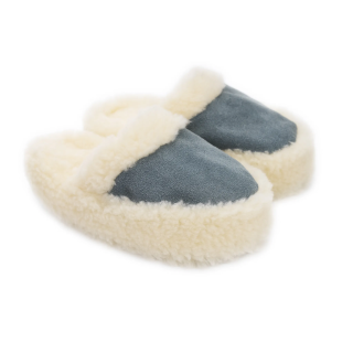 Domowe ciapy z dzianiny, wygodne laczki damskie domowe, puchate papcie - numer 515