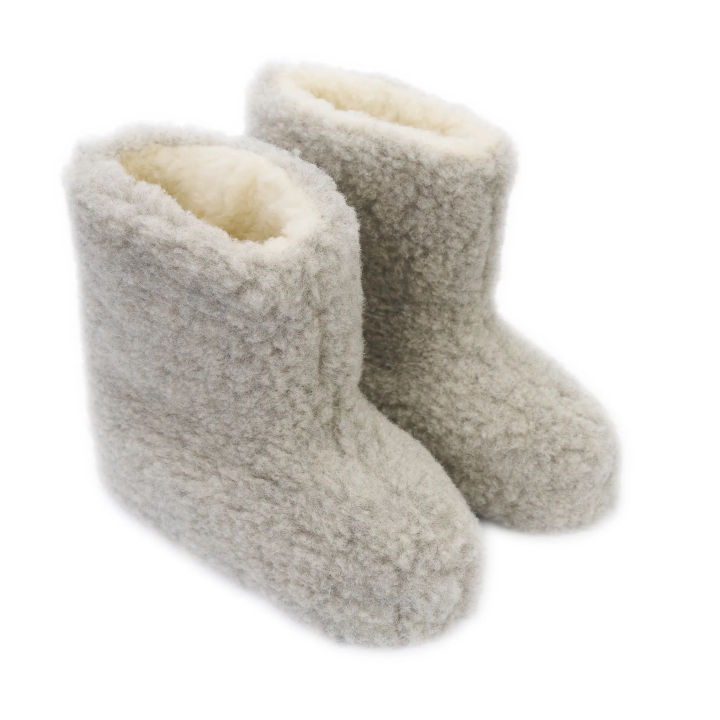 Szare bamboszki domowe Ciepłe laczki Kapcie - numer 532